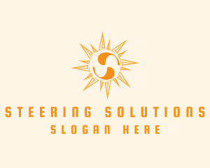 Solar Sun Letter S logo design