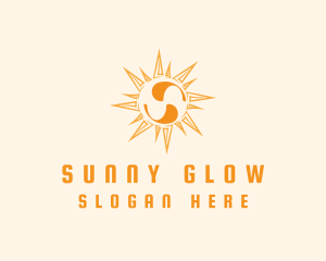 Solar Sun Letter S logo design