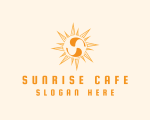 Solar Sun Letter S logo design