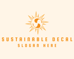 Solar Sun Letter S logo design