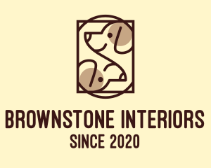 Brown Twin Dog  logo