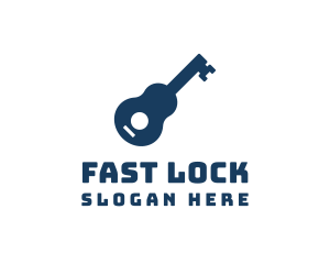 Acoustic Guitar Key logo design