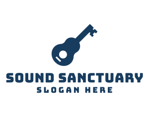 Acoustic Guitar Key logo design