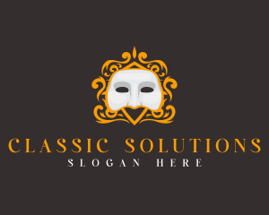 Ornamental Classic Masquerade logo design