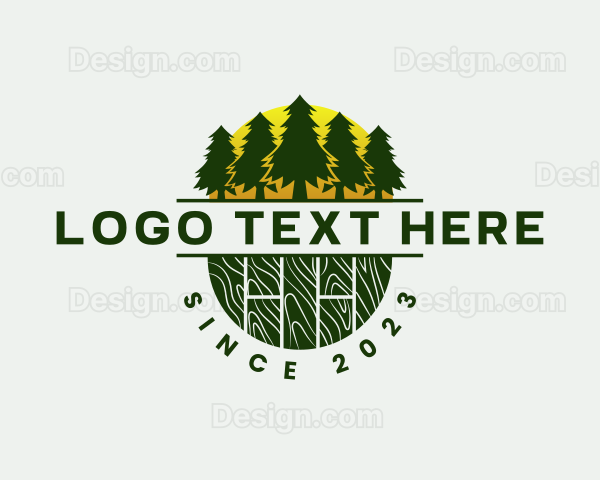 Woodwork Carpentry Forest Logo