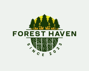 Woodwork Carpentry Forest logo design