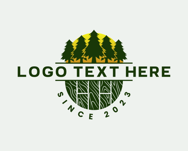 Wood Cutting logo example 2