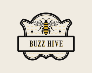 Bee Honey Droplet logo