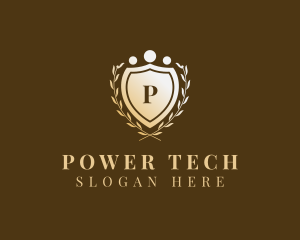 Golden Shield Wreath Law Firm Logo