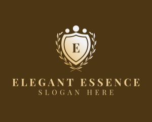 Golden Shield Wreath Law Firm logo design