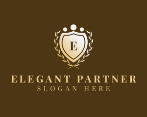 Golden Shield Wreath Law Firm logo design