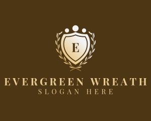 Golden Shield Wreath Law Firm logo design