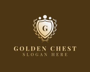 Golden Shield Wreath Law Firm logo design