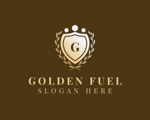 Golden Shield Wreath Law Firm logo design