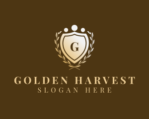 Golden Shield Wreath Law Firm logo design