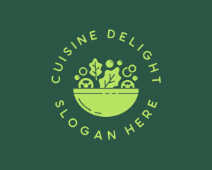 Vegetarian Salad Bowl logo design