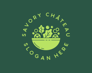 Vegetarian Salad Bowl logo design