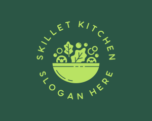 Vegetarian Salad Bowl logo design