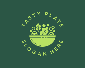 Vegetarian Salad Bowl logo design