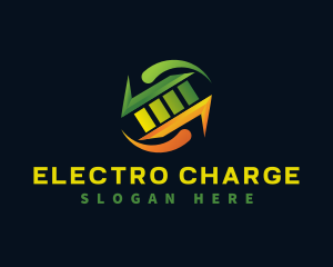 Electricity Power Battery logo design