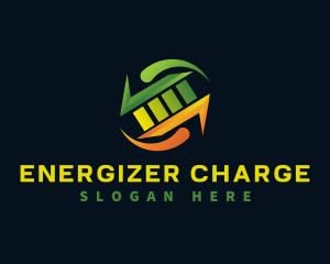 Electricity Power Battery logo design