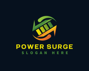 Electricity Power Battery logo design