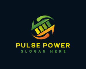 Electricity Power Battery logo design