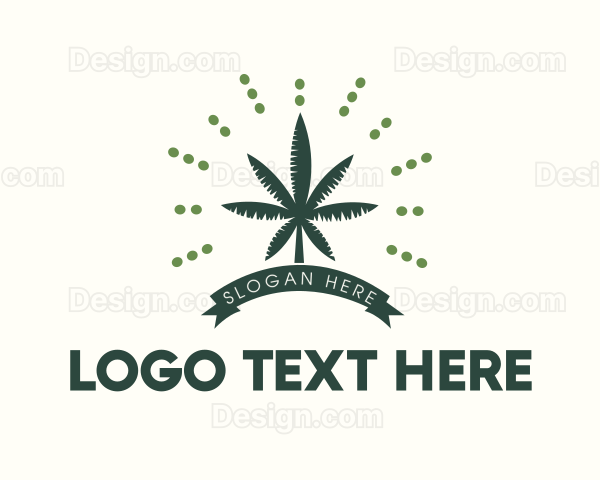 Palm Tree Weed Logo