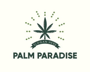Palm Tree Weed logo design