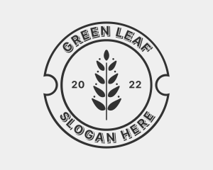 Agriculture Leaf Badge logo design