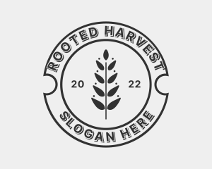 Agriculture Leaf Badge logo design