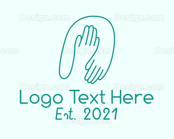 Minimalist Helping Hands Logo