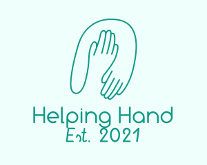 Minimalist Helping Hands logo design