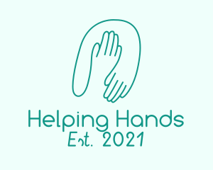 Minimalist Helping Hands logo design