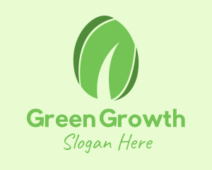 Green Organic Egg logo design