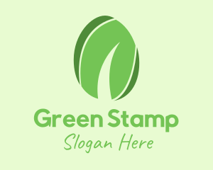 Green Organic Egg logo design