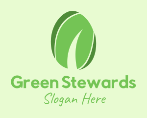 Green Organic Egg logo design