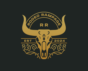 Bull Western Ranch logo design