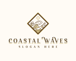 Ocean Water Wave logo design