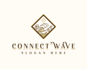 Ocean Water Wave logo design