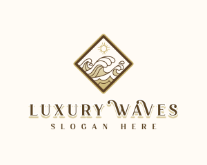 Ocean Water Wave logo design