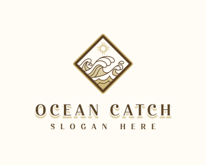 Ocean Water Wave logo design