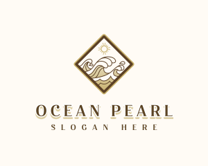 Ocean Water Wave logo design