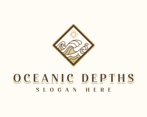 Ocean Water Wave logo design