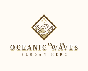 Ocean Water Wave logo design