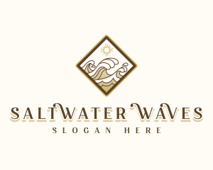 Ocean Water Wave logo design