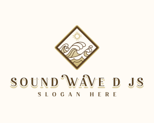 Ocean Water Wave logo design