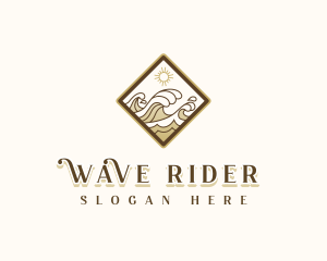 Ocean Water Wave logo design