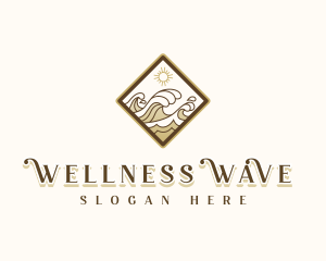 Ocean Water Wave logo design