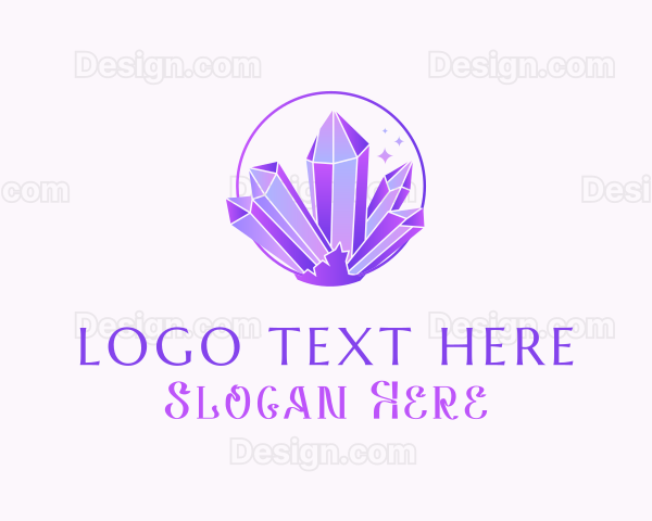 Amethyst  Quartz Crystal Logo